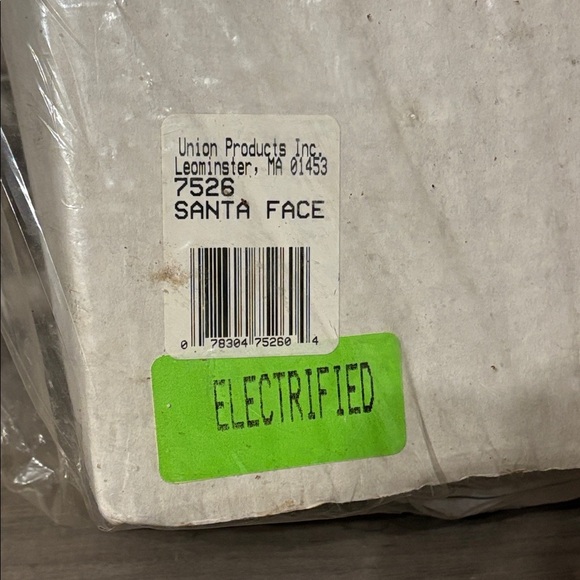 NEW OLD STOCK VINTAGE UNION BLOW MOLD SANTA CLAUS FACE 21 IN. ORIG. PACKAGING - Picture 4 of 16